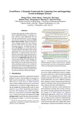 EventWeave: A Dynamic Framework for Capturing Core and Supporting Events in Dialogue Systems