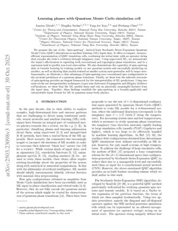 Learning phases with Quantum Monte Carlo simulation cell