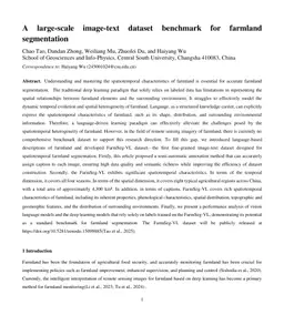 A large-scale image-text dataset benchmark for farmland segmentation