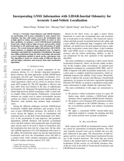 Incorporating GNSS Information with LIDAR-Inertial Odometry for Accurate Land-Vehicle Localization