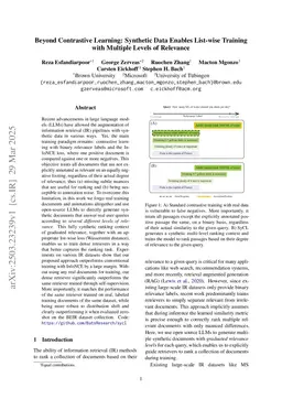 Beyond Contrastive Learning: Synthetic Data Enables List-wise Training with Multiple Levels of Relevance