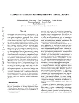 FIESTA: Fisher Information-based Efficient Selective Test-time Adaptation