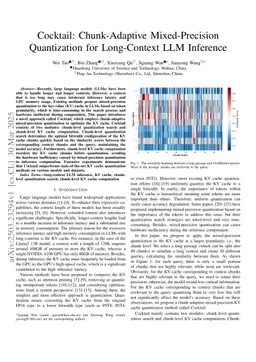 Cocktail: Chunk-Adaptive Mixed-Precision Quantization for Long-Context LLM Inference
