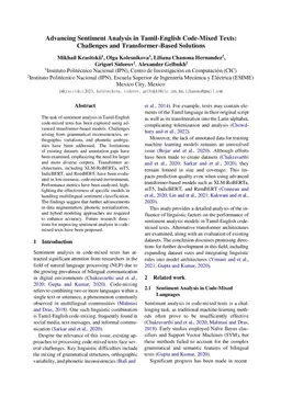 Advancing Sentiment Analysis in Tamil-English Code-Mixed Texts: Challenges and Transformer-Based Solutions