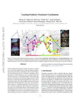Learning Predictive Visuomotor Coordination