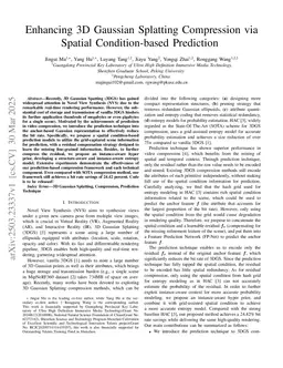 Enhancing 3D Gaussian Splatting Compression via Spatial Condition-based Prediction