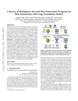 A Survey of WebAgents: Towards Next-Generation AI Agents for Web Automation with Large Foundation Models