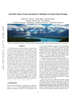 FastVAR: Linear Visual Autoregressive Modeling via Cached Token Pruning