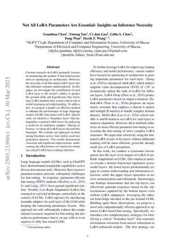 Not All LoRA Parameters Are Essential: Insights on Inference Necessity