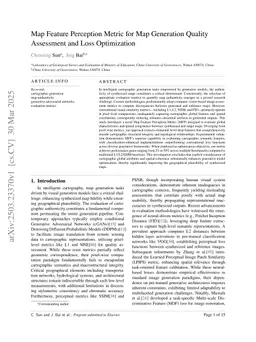Map Feature Perception Metric for Map Generation Quality Assessment and Loss Optimization