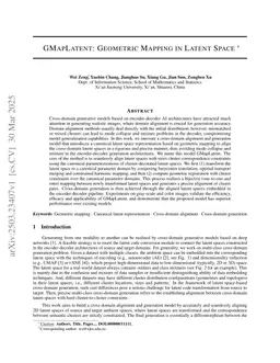 GMapLatent: Geometric Mapping in Latent Space