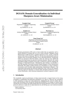 DGSAM: Domain Generalization via Individual Sharpness-Aware Minimization