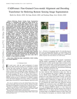 CADFormer: Fine-Grained Cross-modal Alignment and Decoding Transformer for Referring Remote Sensing Image Segmentation