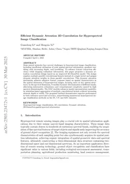 Efficient Dynamic Attention 3D Convolution for Hyperspectral Image Classification