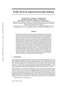 RARE: Retrieval-Augmented Reasoning Modeling