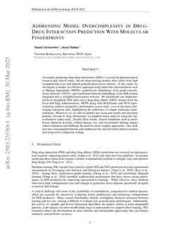 Addressing Model Overcomplexity in Drug-Drug Interaction Prediction With Molecular Fingerprints