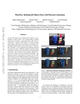 PhysPose: Refining 6D Object Poses with Physical Constraints