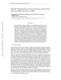 GenVP: Generating Visual Puzzles with Contrastive Hierarchical VAEs