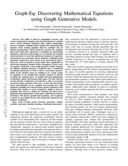 Graph-Eq: Discovering Mathematical Equations using Graph Generative Models