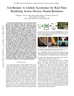 Uni-Render: A Unified Accelerator for Real-Time Rendering Across Diverse Neural Renderers