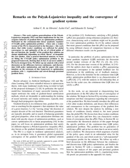 Remarks on the Polyak-Lojasiewicz inequality and the convergence of gradient systems