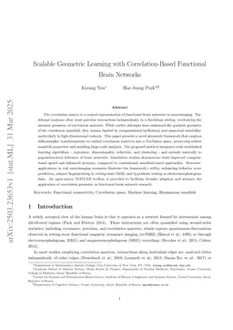 Scalable Geometric Learning with Correlation-Based Functional Brain Networks