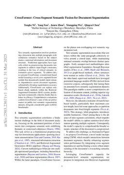 CrossFormer: Cross-Segment Semantic Fusion for Document Segmentation