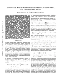 Steering Large Agent Populations using Mean-Field Schrodinger Bridges with Gaussian Mixture Models