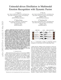 Unimodal-driven Distillation in Multimodal Emotion Recognition with Dynamic Fusion