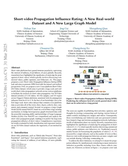 Short-video Propagation Influence Rating: A New Real-world Dataset and A New Large Graph Model