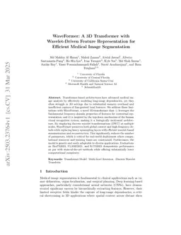 WaveFormer: A 3D Transformer with Wavelet-Driven Feature Representation for Efficient Medical Image Segmentation