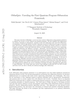 ObfusQate: Unveiling the First Quantum Program Obfuscation Framework