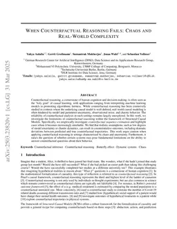 When Counterfactual Reasoning Fails: Chaos and Real-World Complexity