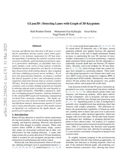 GLane3D : Detecting Lanes with Graph of 3D Keypoints