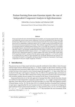 Feature learning from non-Gaussian inputs: the case of Independent Component Analysis in high dimensions