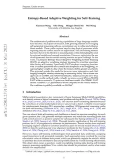 Entropy-Based Adaptive Weighting for Self-Training