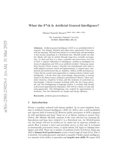 What the F*ck Is Artificial General Intelligence?