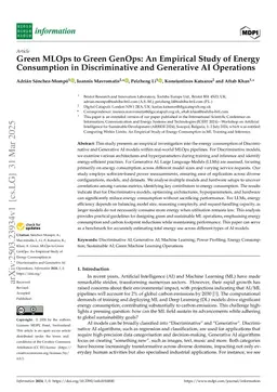 Green MLOps to Green GenOps: An Empirical Study of Energy Consumption in Discriminative and Generative AI Operations