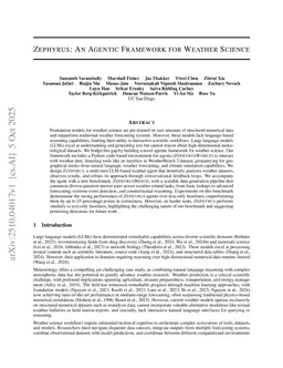 Zephyrus: An Agentic Framework for Weather Science