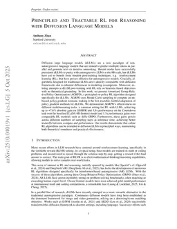 Principled and Tractable RL for Reasoning with Diffusion Language Models