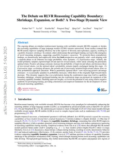 The Debate on RLVR Reasoning Capability Boundary: Shrinkage, Expansion, or Both? A Two-Stage Dynamic View
