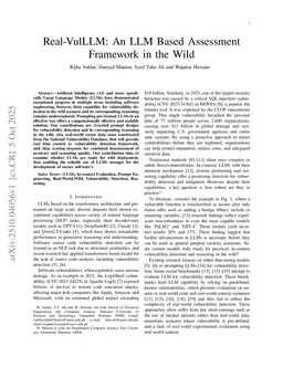 Real-VulLLM: An LLM Based Assessment Framework in the Wild