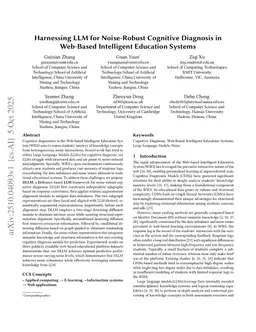Harnessing LLM for Noise-Robust Cognitive Diagnosis in Web-Based Intelligent Education Systems