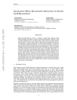 Searching Meta Reasoning Skeleton to Guide LLM Reasoning