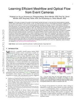 Learning Efficient Meshflow and Optical Flow from Event Cameras