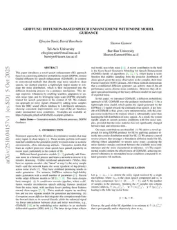 GDiffuSE: Diffusion-based speech enhancement with noise model guidance