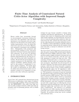 Finite Time Analysis of Constrained Natural Critic-Actor Algorithm with Improved Sample Complexity