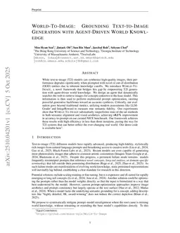 World-To-Image: Grounding Text-to-Image Generation with Agent-Driven World Knowledge