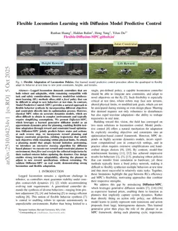 Flexible Locomotion Learning with Diffusion Model Predictive Control