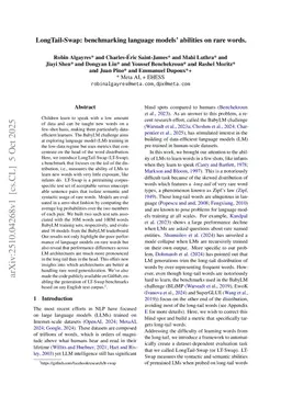 LongTail-Swap: benchmarking language models' abilities on rare words